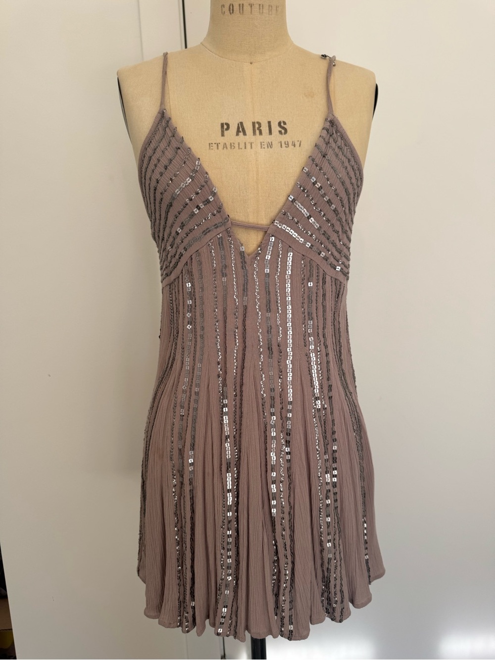 Vintage Free People Here She Is Embellished Slip